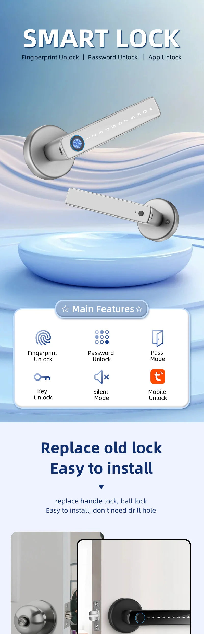 Tuya Lock Electronic Digita